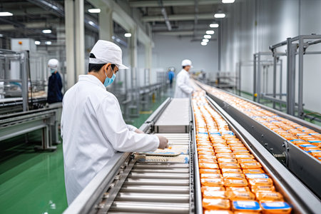 207379017-a-factory-with-workers-working-on-conveys-and-food-items-in-the-background-is-blured-by-the-cameras